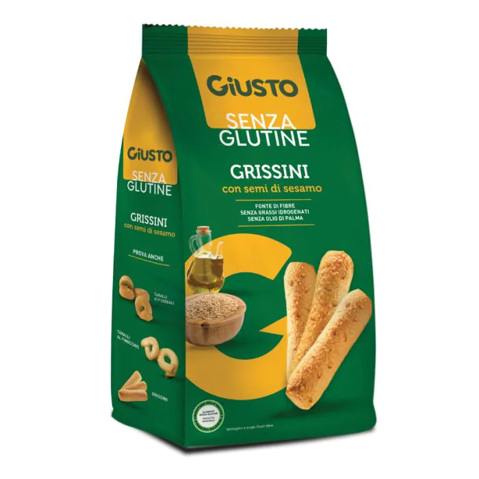 Giusto senza glutine grissini al sesamo 150 g Giusto senza glutine grissini al sesamo 150 g