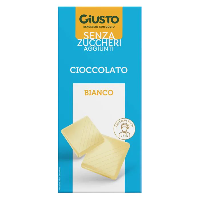 Giusto senza zucchero cioccolato bianco 85 g Giusto senza zucchero cioccolato bianco 85 g