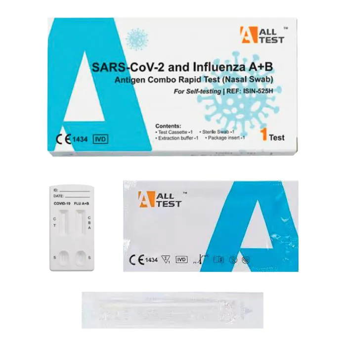 Test antigenico rapido covid-19 alltest autodiagnostico determinazione qualitativa antigeni sars-cov-2 e influenza a+b in tamponi nasali Test antigenico rapido covid-19 alltest autodiagnostico determinazione qualitativa antigeni sars-cov-2 e influenza a+b in tamponi nasali