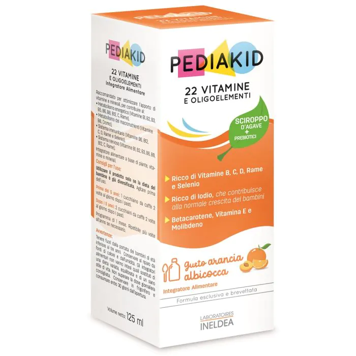 Pediakid 22 vitamine e oligoelementi sciroppo 125 ml Pediakid 22 vitamine e oligoelementi sciroppo 125 ml