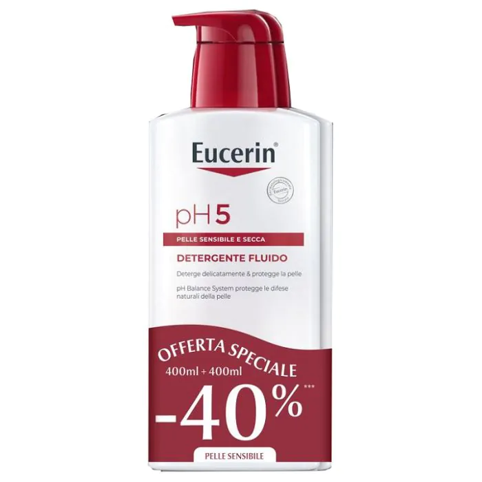 Eucerin bipacco ph5 fluido detergente 400 ml + 400 ml Eucerin bipacco ph5 fluido detergente 400 ml + 400 ml