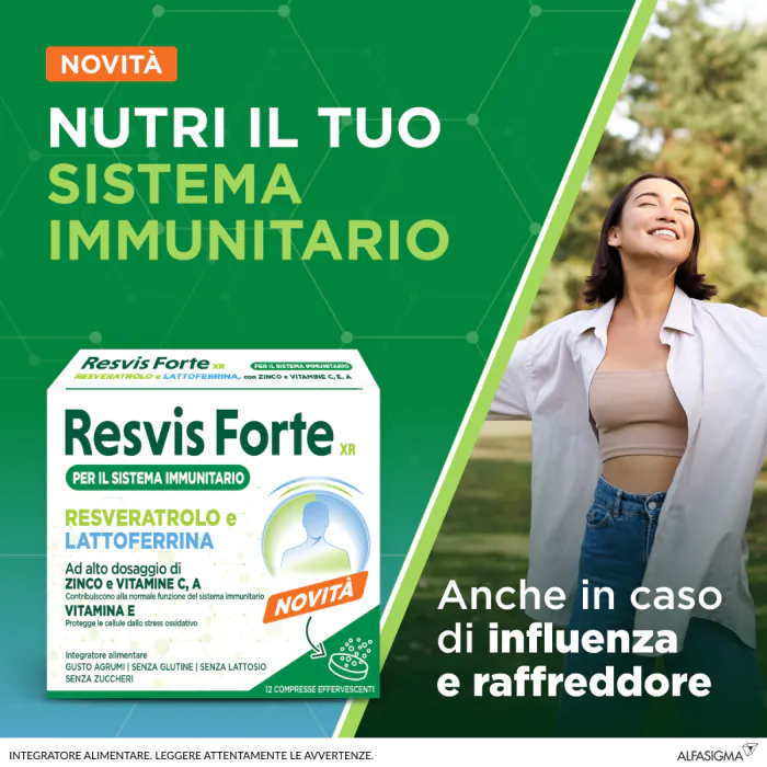 Resvis Forte XR Integratore Difese Immunitarie 12 Compresse Effervescenti
