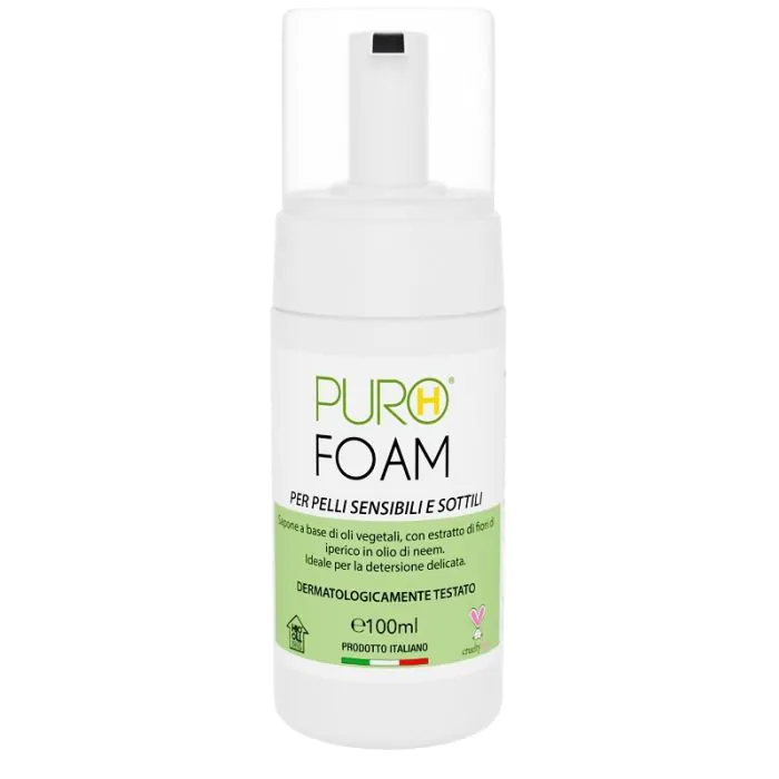 Puro h foam pelli sensibili e sottili 100 ml Puro h foam pelli sensibili e sottili 100 ml