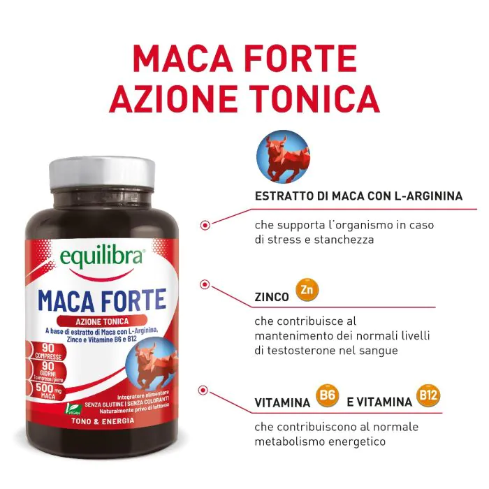 Equilibra Maca Forte Integratore Per Stanchezza Fisica e Mentale 90 Compresse