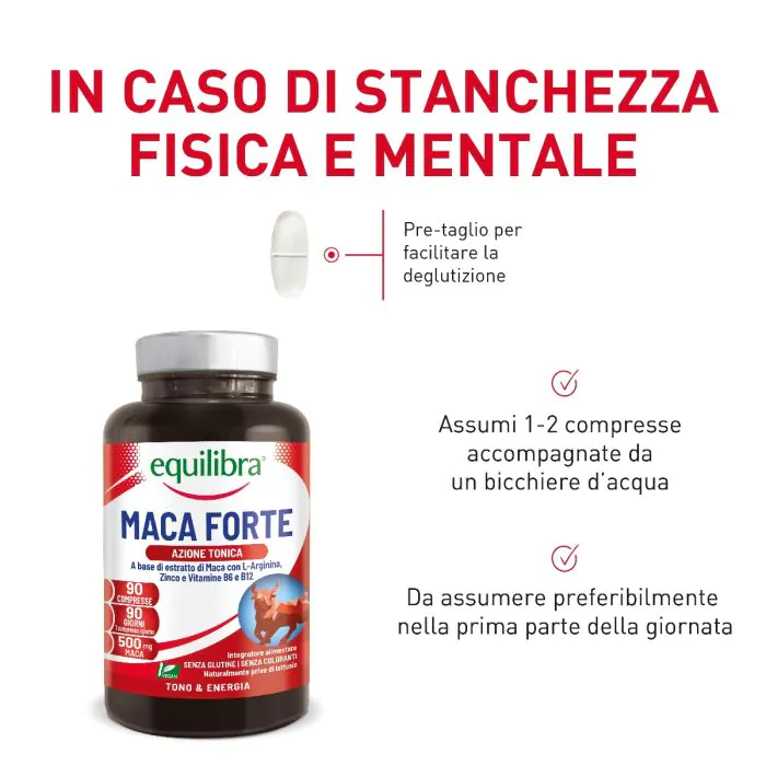 Equilibra Maca Forte Integratore Per Stanchezza Fisica e Mentale 90 Compresse