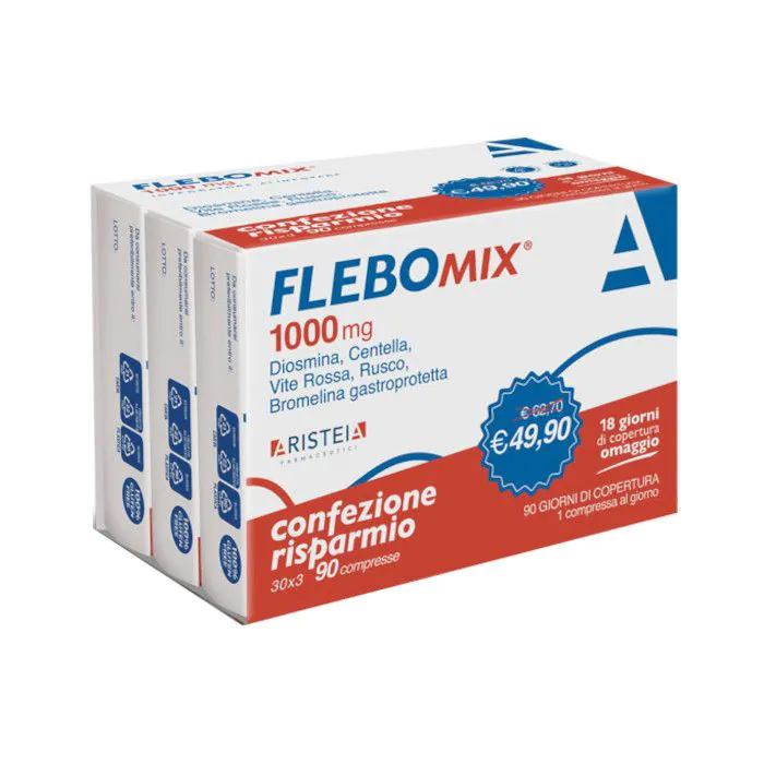 Flebomix 1000 mg 90 compresse tri-pack Flebomix 1000 mg 90 compresse tri-pack