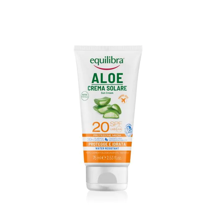 Equilibra Aloe Crema Solare SPF 20 Minitaglia 75 ml Equilibra Aloe Crema Solare SPF 20 Minitaglia 75 ml