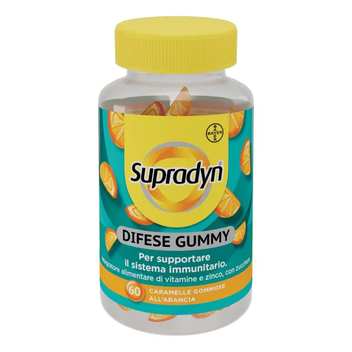 Supradyn Difese Gummy Vitamina C Vitamina D e Zinco 60 Caramelle