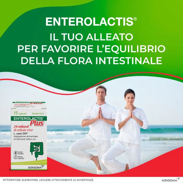 Enterolactis Plus Integratore Fermenti Lattici 15 Capsule
