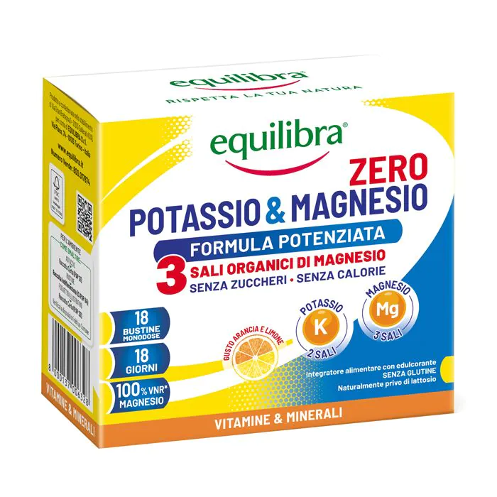 Equilibra Zero Potassio & Magnesio Zero3 Stanchezza Fisica e Mentale 18 Bustine
