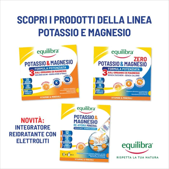 Equilibra Zero Potassio & Magnesio Zero3 Stanchezza Fisica e Mentale 18 Bustine