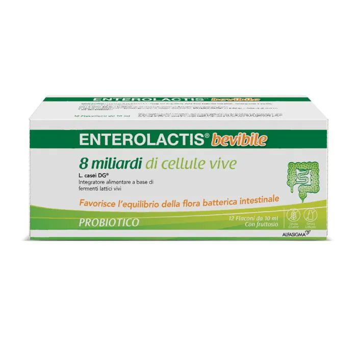Enterolactis Bevibile Integratore Fermenti Lattici Vivi 12 Flaconcini 10 ml Enterolactis Bevibile Integratore Fermenti Lattici Vivi 12 Flaconcini 10 ml