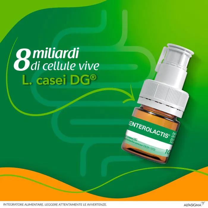 Enterolactis Bevibile Integratore Fermenti Lattici Vivi 12 Flaconcini 10 ml