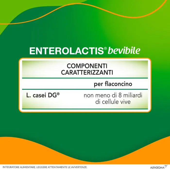 Enterolactis Bevibile Integratore Fermenti Lattici Vivi 12 Flaconcini 10 ml