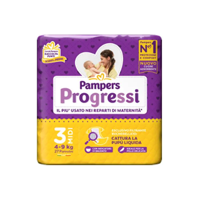 Pampers progressi midi 27 pezzi Pampers progressi midi 27 pezzi