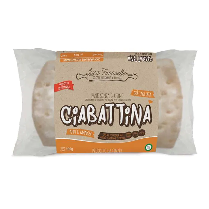 Ciabattina pane senza glutine 100 g Ciabattina pane senza glutine 100 g