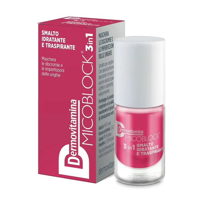 Dermovitamina micoblock 3in1 smalto idratante traspirante rosa geranio 5 ml Dermovitamina micoblock 3in1 smalto idratante traspirante rosa geranio 5 ml