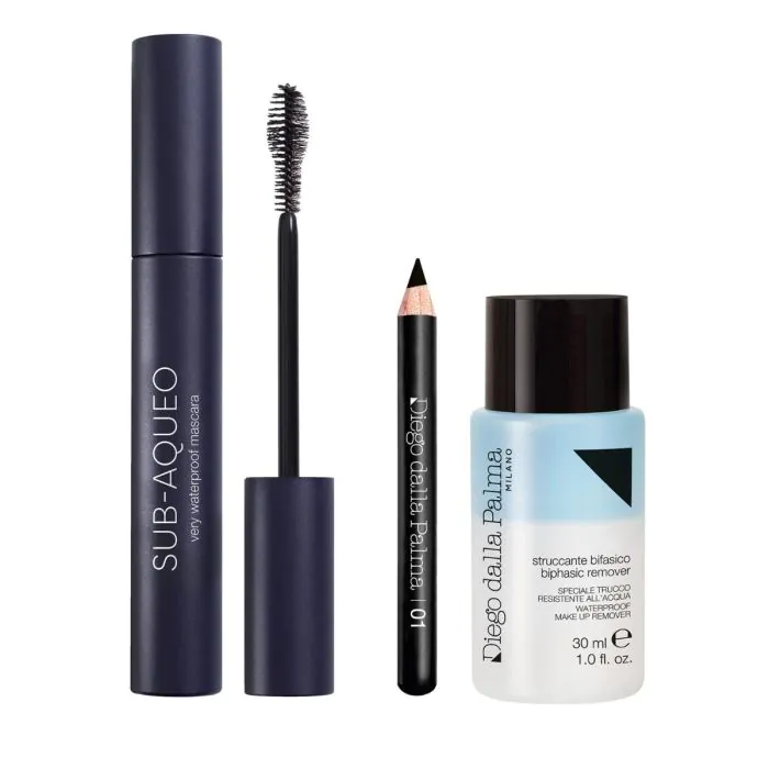 Diego Dalla Palma Sub-Aqueo Extreme Kit Mascara Waterproof Matita Mini E Struccante Bifasico 30 ml Diego Dalla Palma Sub-Aqueo Extreme Kit Mascara Waterproof Matita Mini E Struccante Bifasico 30 ml