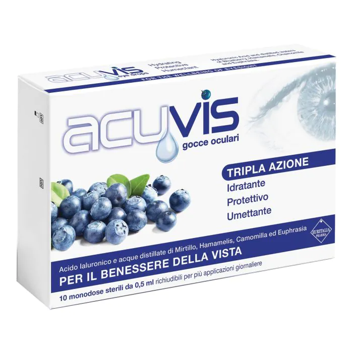 Gocce oculari acuvis 10 flaconcini 0,5 ml Gocce oculari acuvis 10 flaconcini 0,5 ml