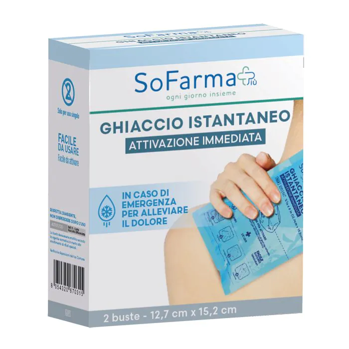 Ghiaccio istantaneo sofarmapiu' 2 pezzi Ghiaccio istantaneo sofarmapiu' 2 pezzi