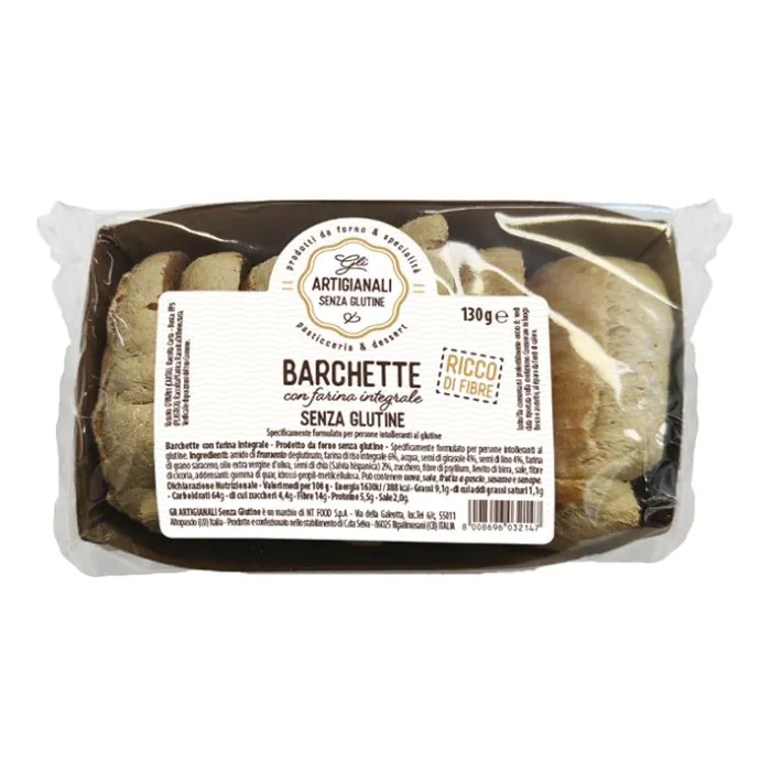 Gli artigianali barchette farina integrale 130 g Gli artigianali barchette farina integrale 130 g