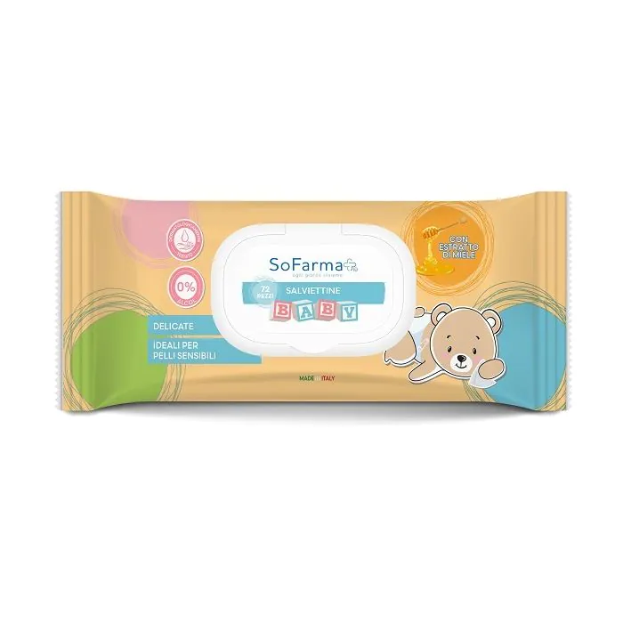 Sofarmapiu' salviettine baby miele 72 pezzi Sofarmapiu' salviettine baby miele 72 pezzi