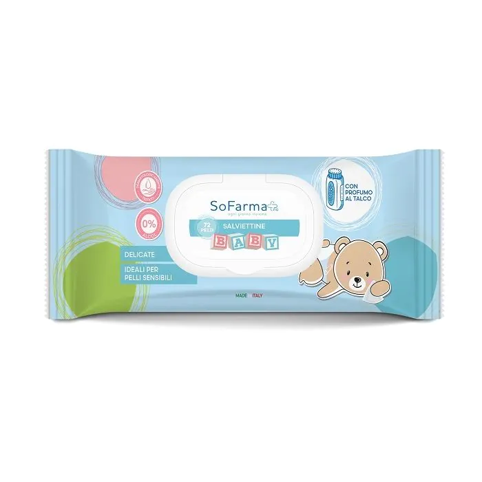 Sofarmapiu' salviettine baby talco 72 pezzi