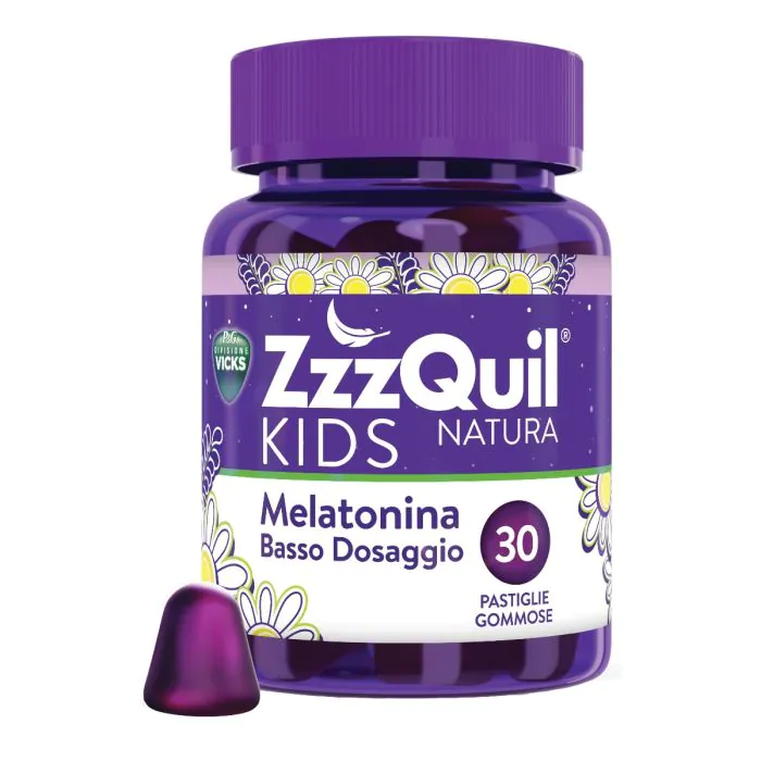 Vicks ZzzQuil Kids Natura Integratore Sonno con Melatonina per Bambini 30 Pastiglie Gommose Vicks ZzzQuil Kids Natura Integratore Sonno con Melatonina per Bambini 30 Pastiglie Gommose