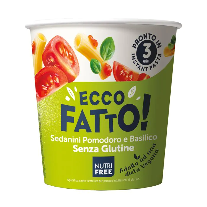 Nutrifree ecco fatto sedanini pomodoro e basilico 70 g Nutrifree ecco fatto sedanini pomodoro e basilico 70 g