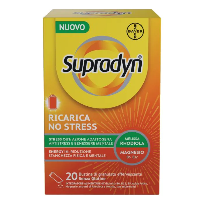 Supradyn Ricarica No Stress Integratore Vitamine e Magnesio 20 Bustine