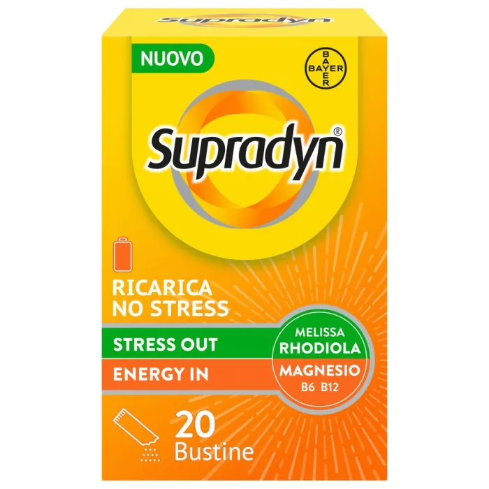 Supradyn Ricarica No Stress Integratore Vitamine e Magnesio 20 Bustine Supradyn Ricarica No Stress Integratore Vitamine e Magnesio 20 Bustine