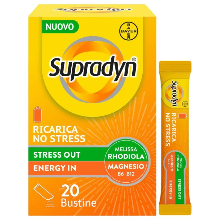 Supradyn Ricarica No Stress Integratore Vitamine e Magnesio 20 Bustine