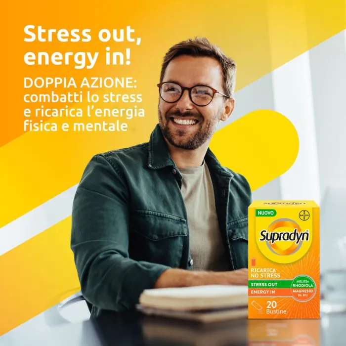 Supradyn Ricarica No Stress Integratore Vitamine e Magnesio 20 Bustine