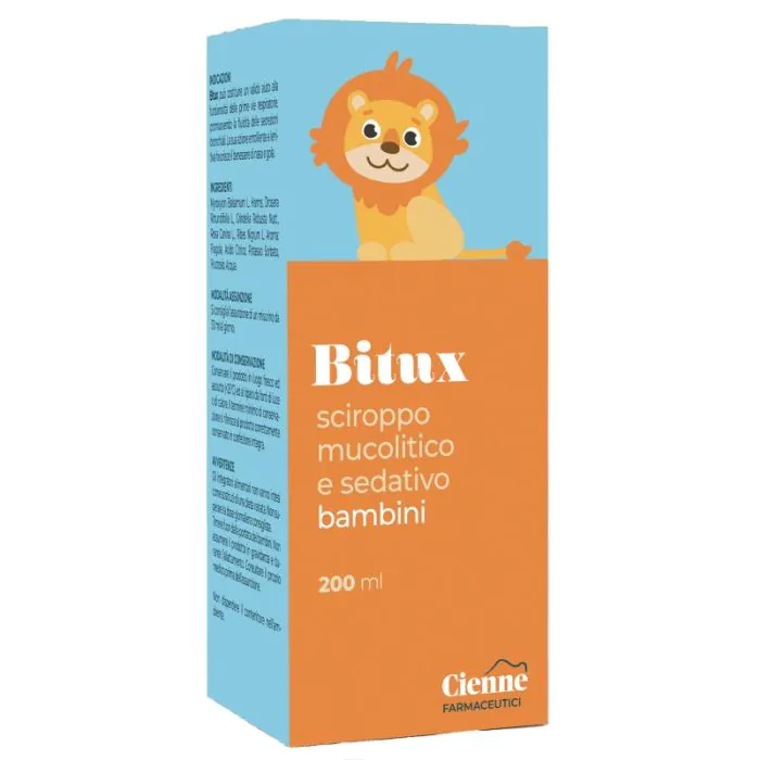 Bitux sciroppo mucolitico e sedativo bambini 200 ml Bitux sciroppo mucolitico e sedativo bambini 200 ml