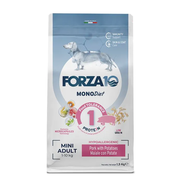 Forza 10 Diet Cane Adult Mini Maiale & Patate 1,5 Kg Forza 10 Diet Cane Adult Mini Maiale & Patate 1,5 Kg