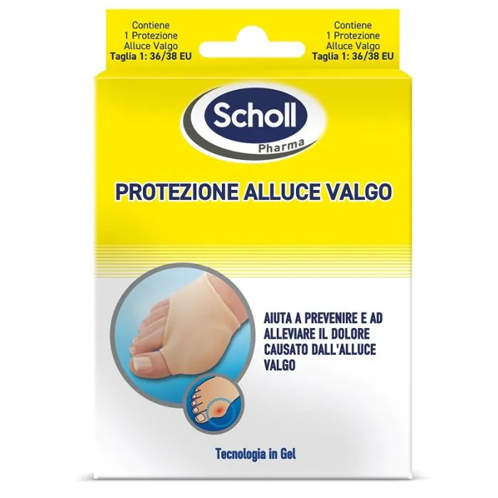 Scholl Protezione Alluce Valgo 1 Protezione Taglia 36-38 Scholl Protezione Alluce Valgo 1 Protezione Taglia 36-38
