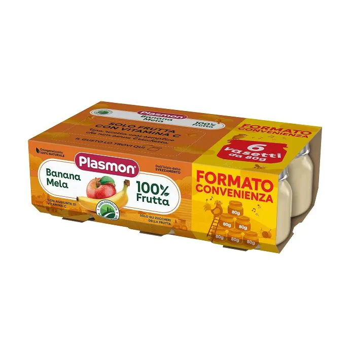 Plasmon omogeneizzato banana mela 6x80 g Plasmon omogeneizzato banana mela 6x80 g