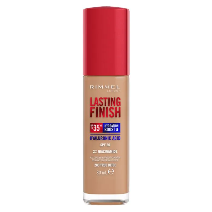 RIMMEL - Lasting Finish 35H - Fondotinta Idratante N. 203 True Beige RIMMEL - Lasting Finish 35H - Fondotinta Idratante N. 203 True Beige