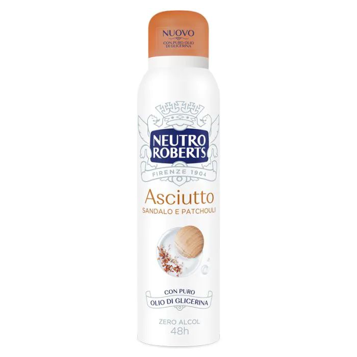 Neutro Roberts - Asciutto Sandalo E Patchouli - Deodorante Spray 150 Ml Neutro Roberts - Asciutto Sandalo E Patchouli - Deodorante Spray 150 Ml