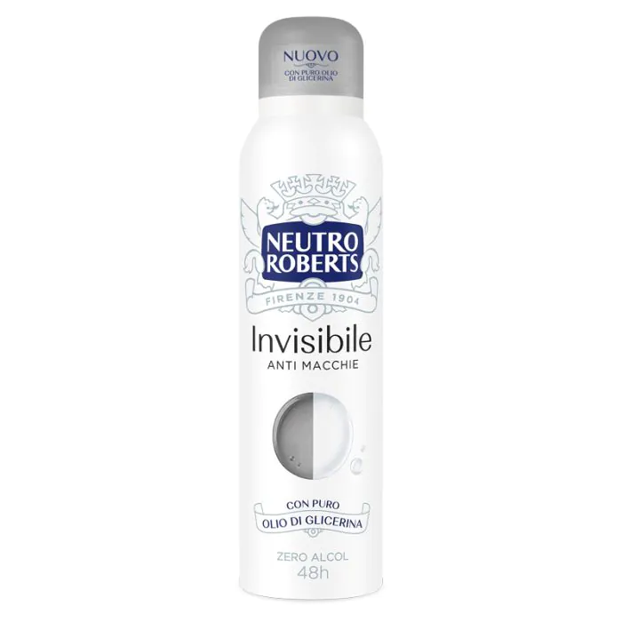 Neutro Roberts - Invisibile - Deodorante Anti Macchie 150 Ml Neutro Roberts - Invisibile - Deodorante Anti Macchie 150 Ml
