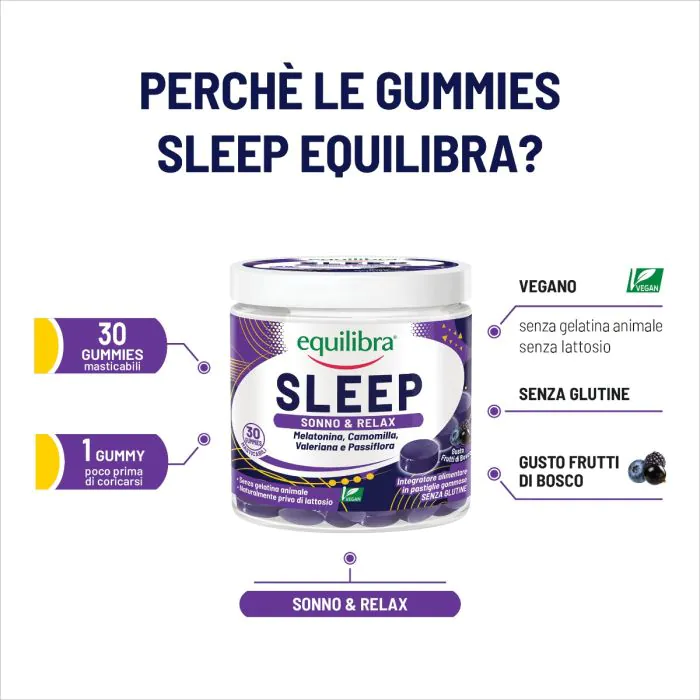 Equilibra Sleep Integratore Sonno & Relax 30 Gummies