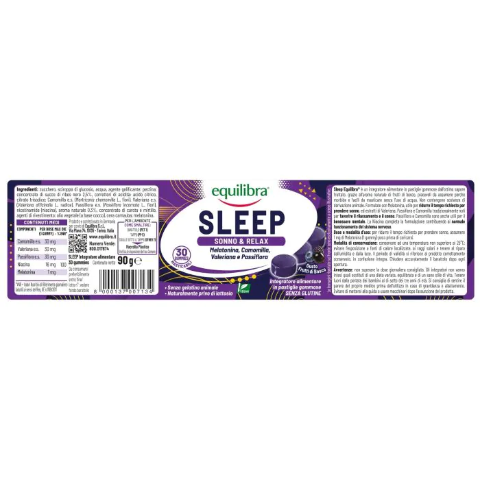 Equilibra Sleep Integratore Sonno & Relax 30 Gummies