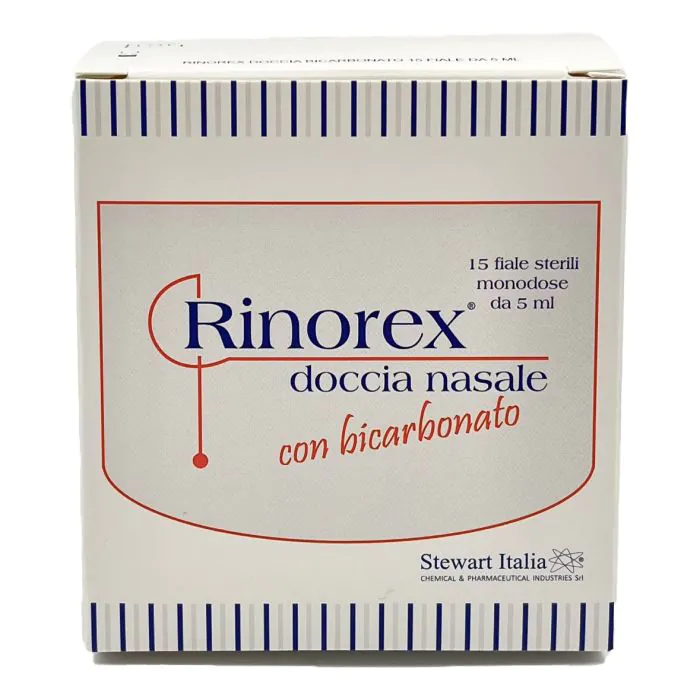 Rinorex doccia aerosol bicarbonato 15 fiale da 5 ml Rinorex doccia aerosol bicarbonato 15 fiale da 5 ml