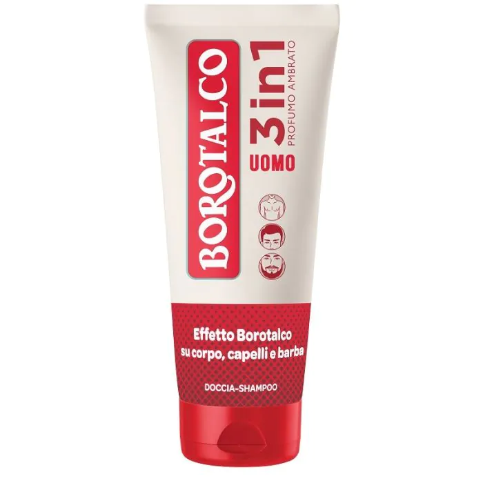 BOROTALCO - Uomo - Doccia Shampoo 3 In 1 Profumo Ambrato 200 Ml