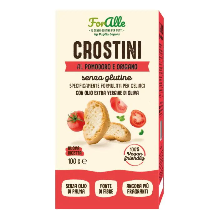 Foralle crostini pomodoro e origano 100 g Foralle crostini pomodoro e origano 100 g