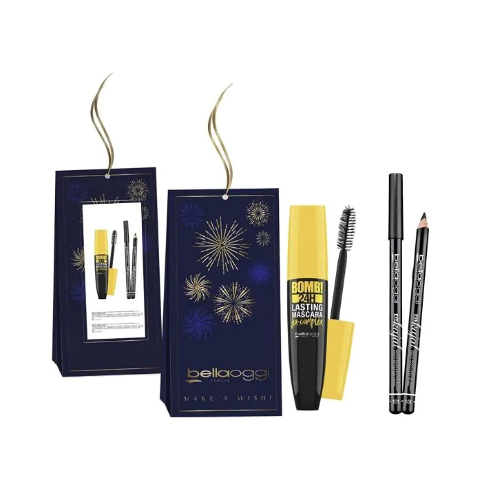 Bellaoggi make a wish mini kit eye kajal + bomb h24 mascara
