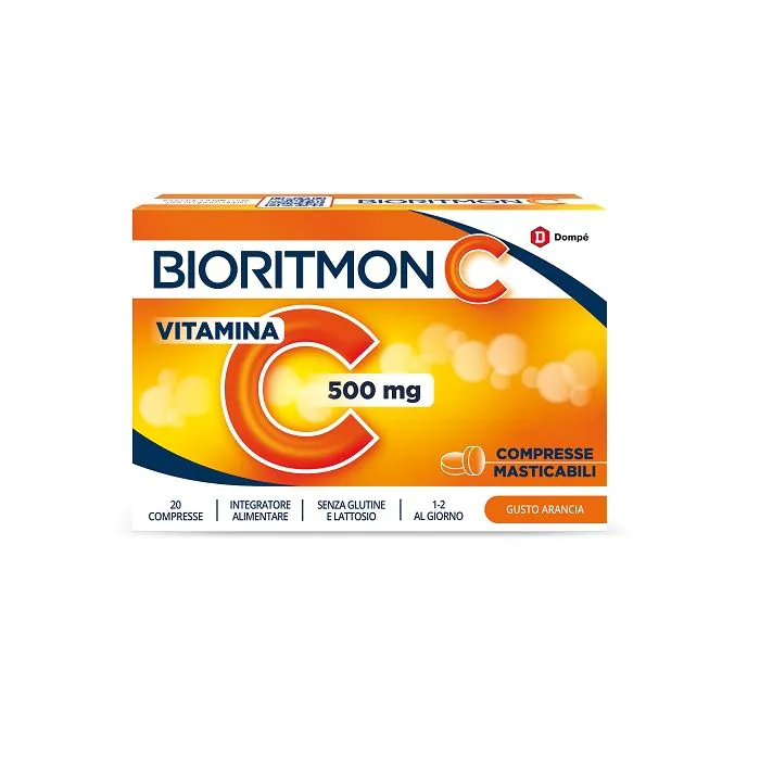 Bioritmon c 500mg vitamina c 20 compresse masticabili Bioritmon c 500mg vitamina c 20 compresse masticabili