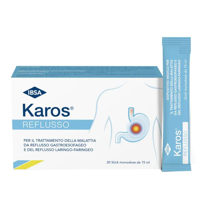 Karos Reflusso Trattamento Tripla Azione per Reflusso Adulti e Bambini 20 Stick 15ml Karos Reflusso Trattamento Tripla Azione per Reflusso Adulti e Bambini 20 Stick 15ml