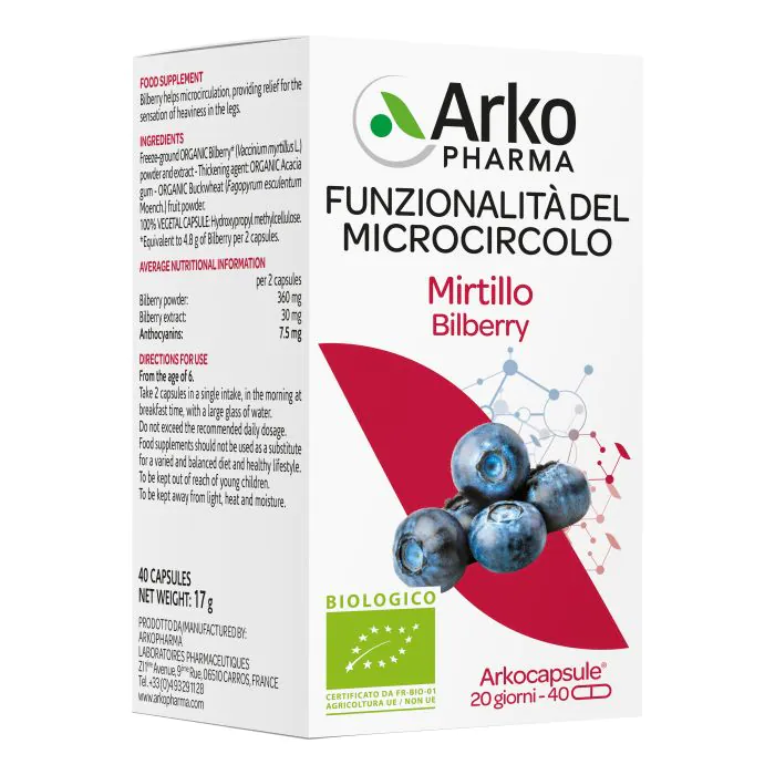 Arkocapsule Mirtillo 40capsule Bio Arkocapsule Mirtillo 40capsule Bio