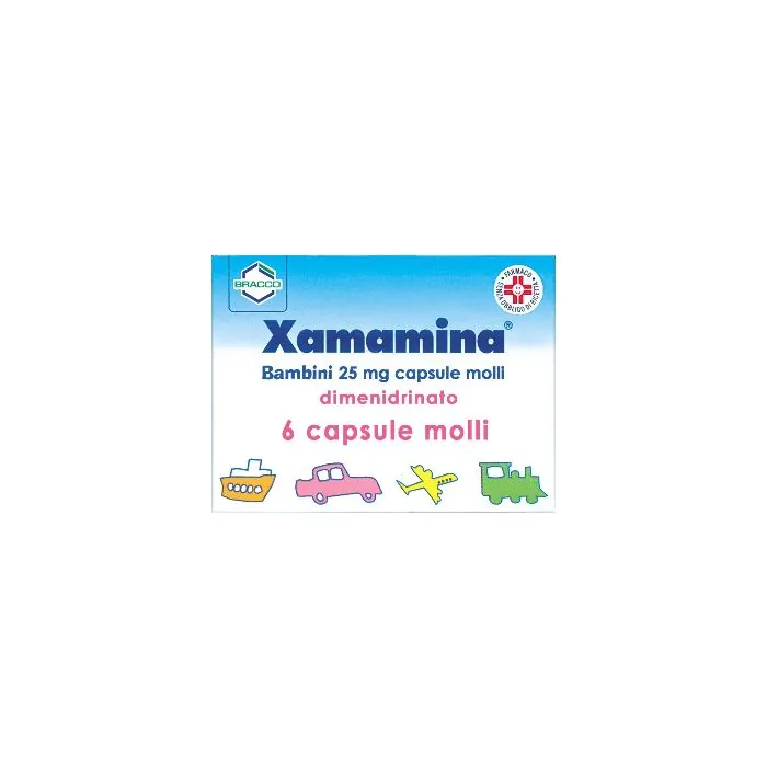 Xamamina bambini 6 capsule molli da 25 mg